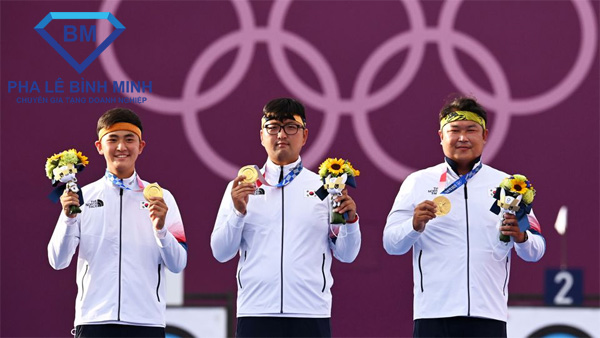  Kim Woojin huy chương vàng bắn cung